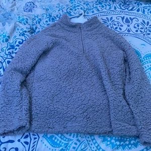 Cream colored large teddy jacket